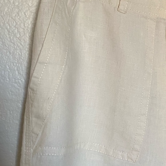 NWOT  Liz Wear by Liz Claiborne Womens Khaki linen drawstring shorts Size 8 - Picture 4 of 16